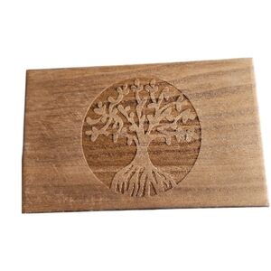 Natural Wood Tree of Life Accent  Trinket Box